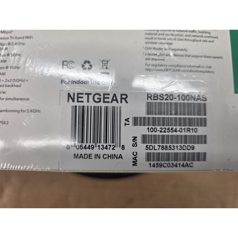 NETGEAR Orbi Whole Home WiFi System Add-on Satellite RBS20 | Factory Sealed - Picture 7 of 13